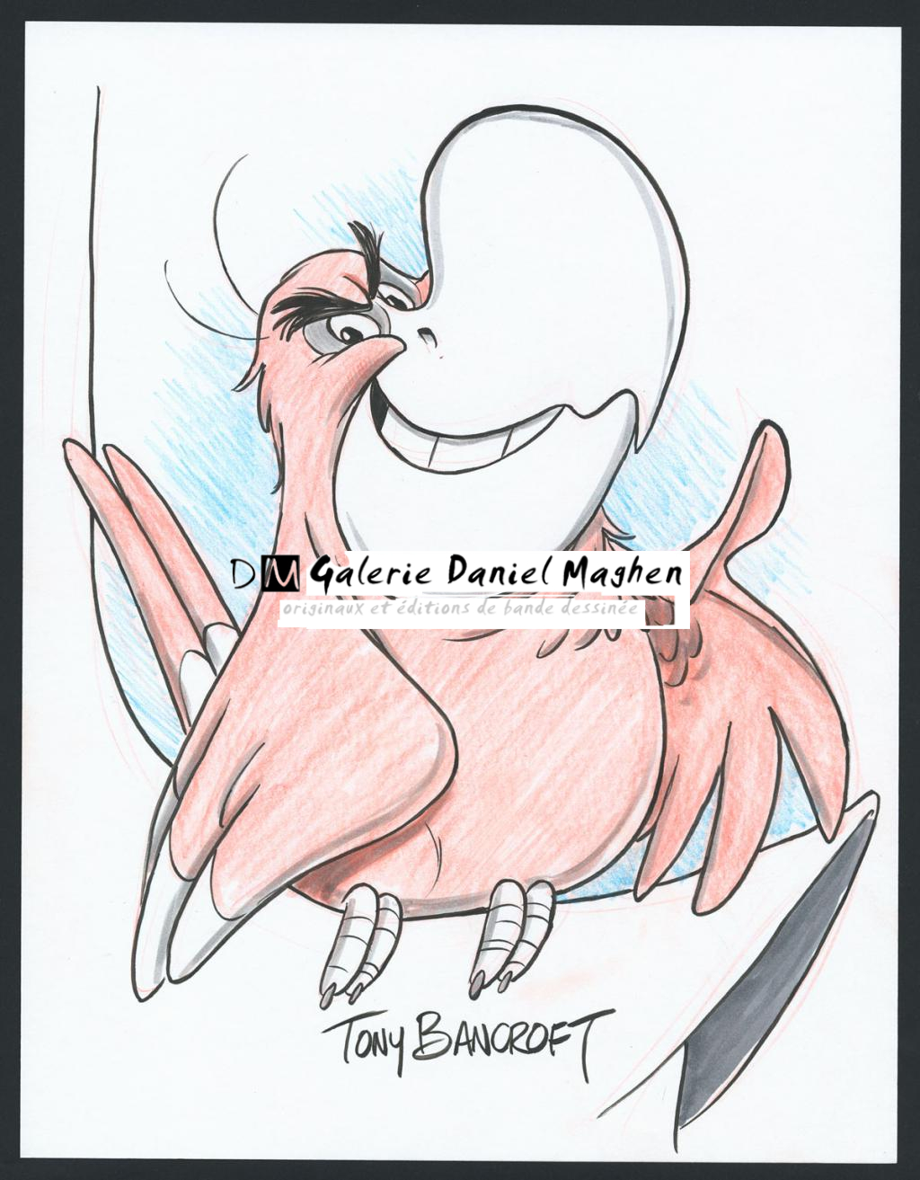 Illustration originale - Iago - Tony Bancroft - Technique mixte - 4321