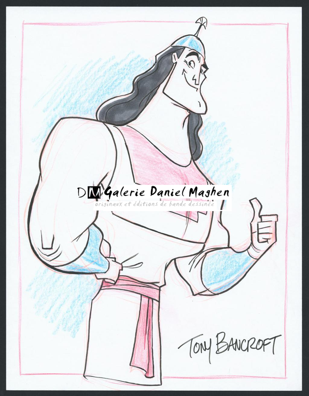 Illustration originale - Kronk - Tony Bancroft - Technique mixte - 4323