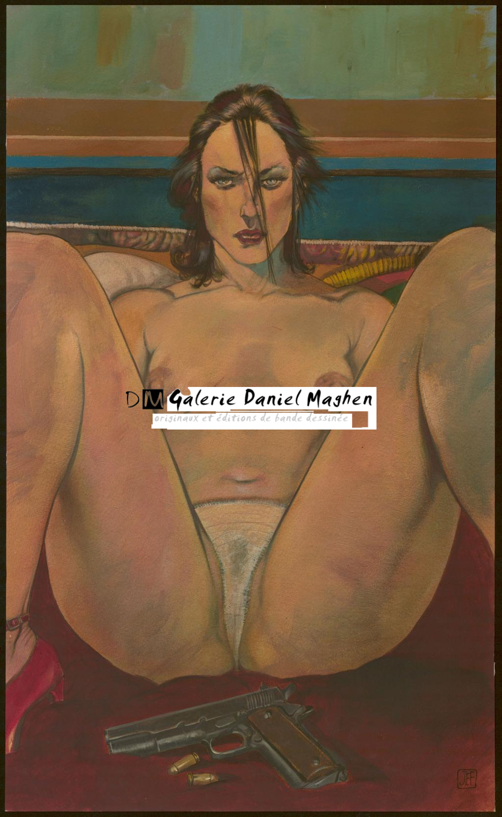 Illustration originale réalisée d'après la bd réalisée d'après une idée de Walter Hill. Tâche sur le "O" de Wong - Jef - Technique mixte - 3962