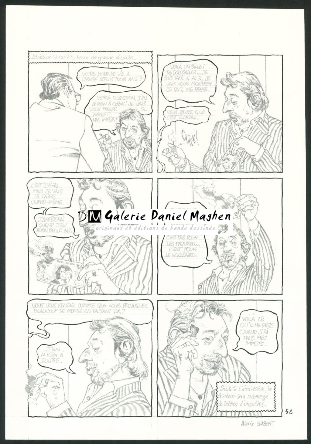 planche originale n°56 - Alexis Chabert - Encre de Chine et crayon sur papier - 3701