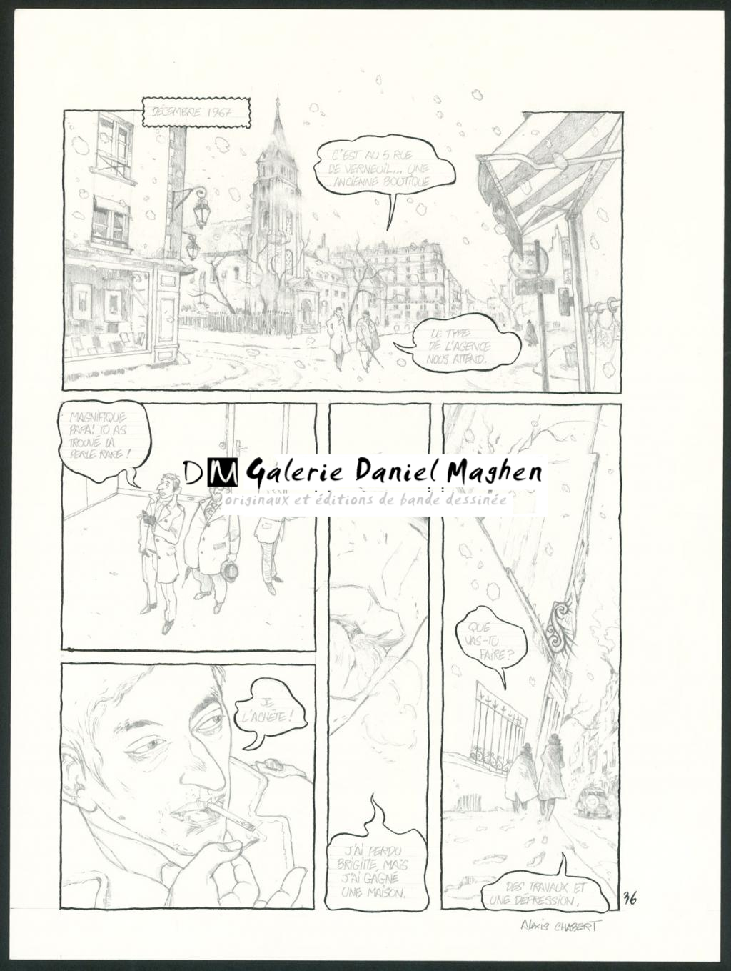 planche originale n°36 - Alexis Chabert - Encre de Chine et crayon sur papier - 3709