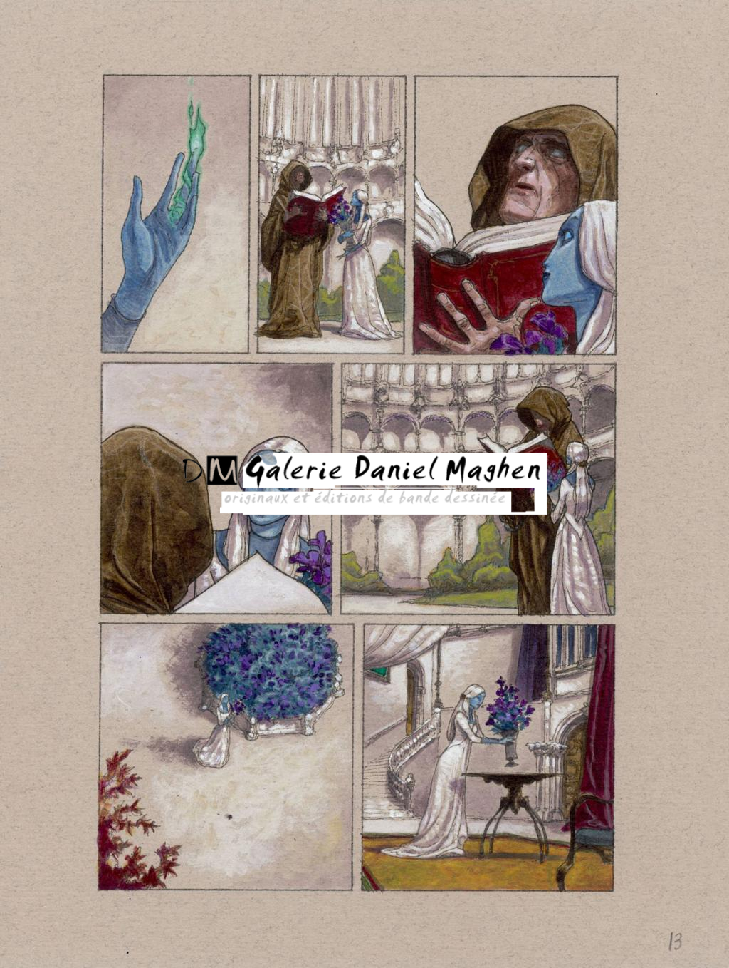 Planche originale n°13 - Miguelanxo Prado - Encre et acrylique sur papier teinté - 3753