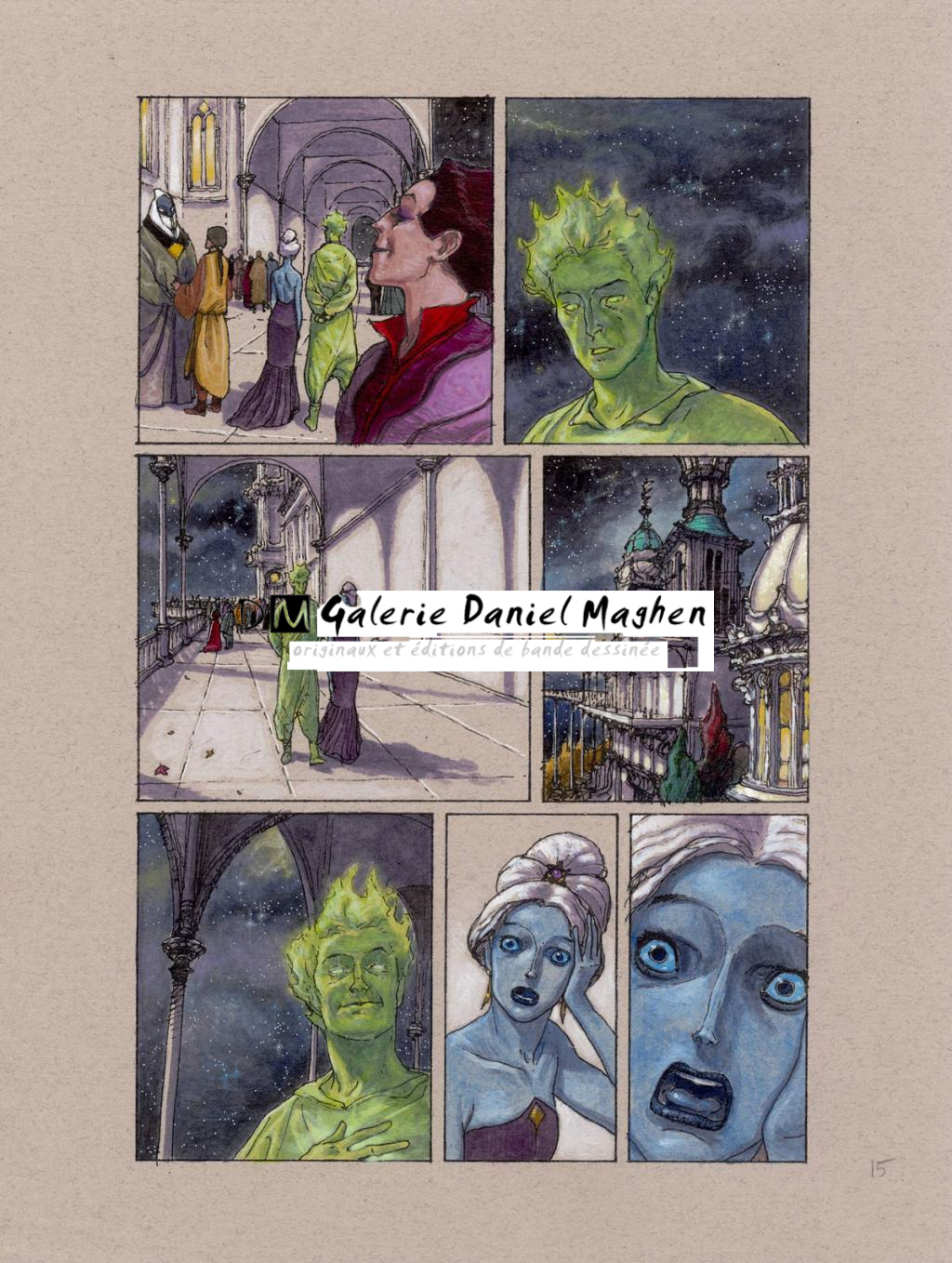 Planche originale n°15 - Miguelanxo Prado - Encre et acrylique sur papier teinté - 3754