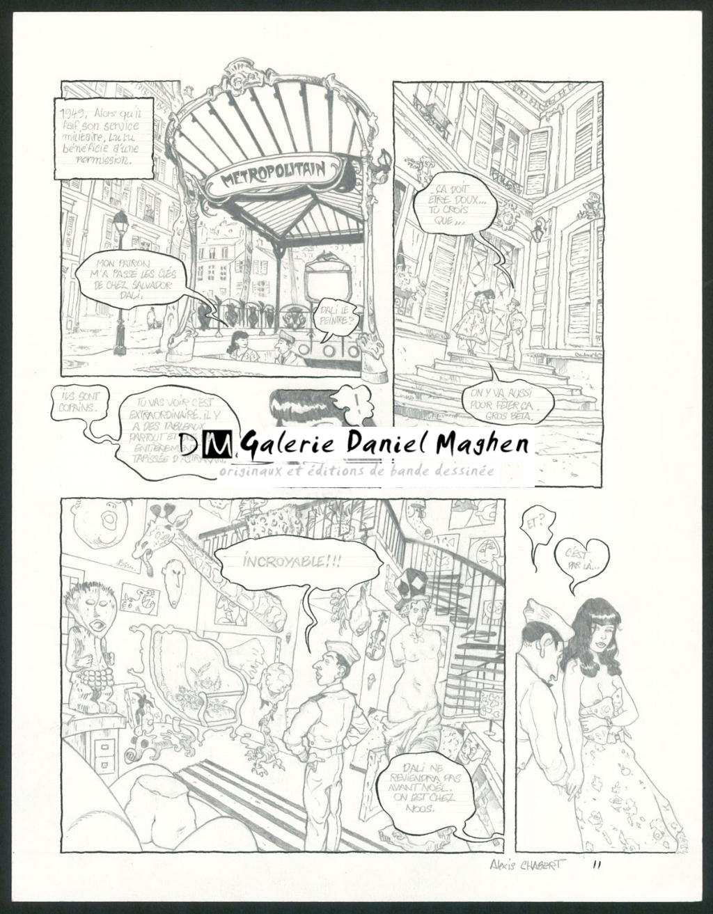 planche originale n°11 - Alexis Chabert - Encre de Chine et crayon sur papier - 3793