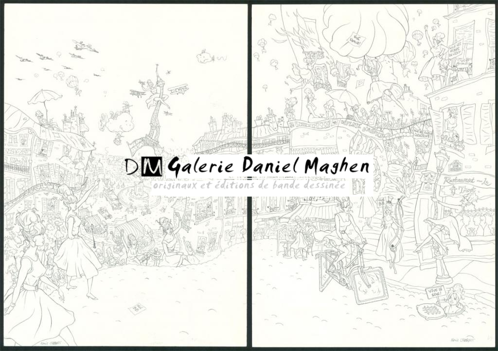 Double planche originale n°40-41 - Alexis Chabert - Crayon sur papier - 3795