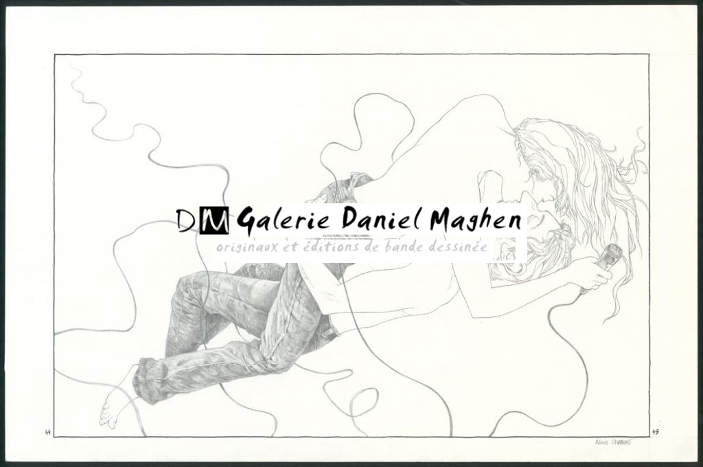 Double planche originale n°44-45 - Alexis Chabert - Encre de Chine et crayon sur papier - 3797