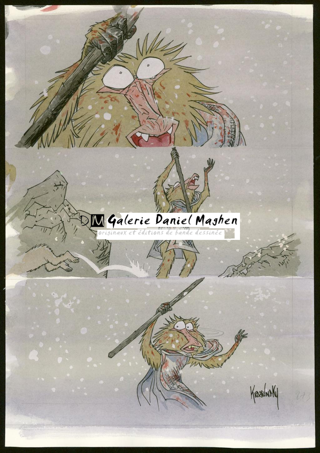 Planche originale - Jean-Paul Krassinsky - Aquarelle et encre de Chine - 3889