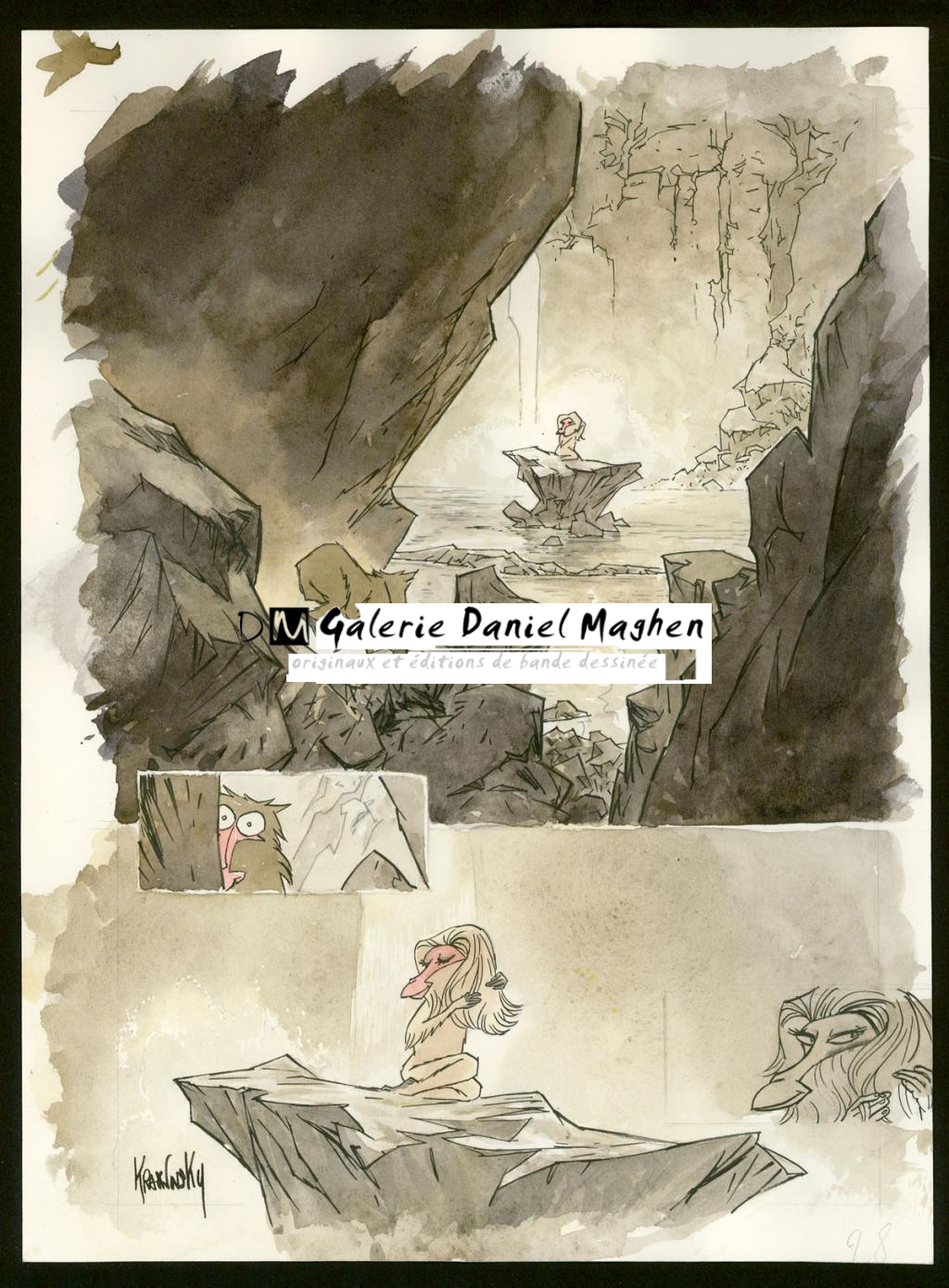 Planche originale - Jean-Paul Krassinsky - Aquarelle et encre de Chine - 3890