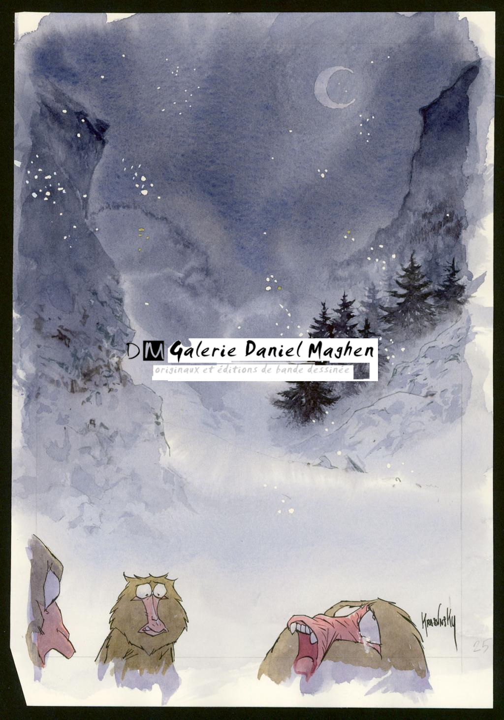 Planche originale - Jean-Paul Krassinsky - Aquarelle et encre de Chine - 3894