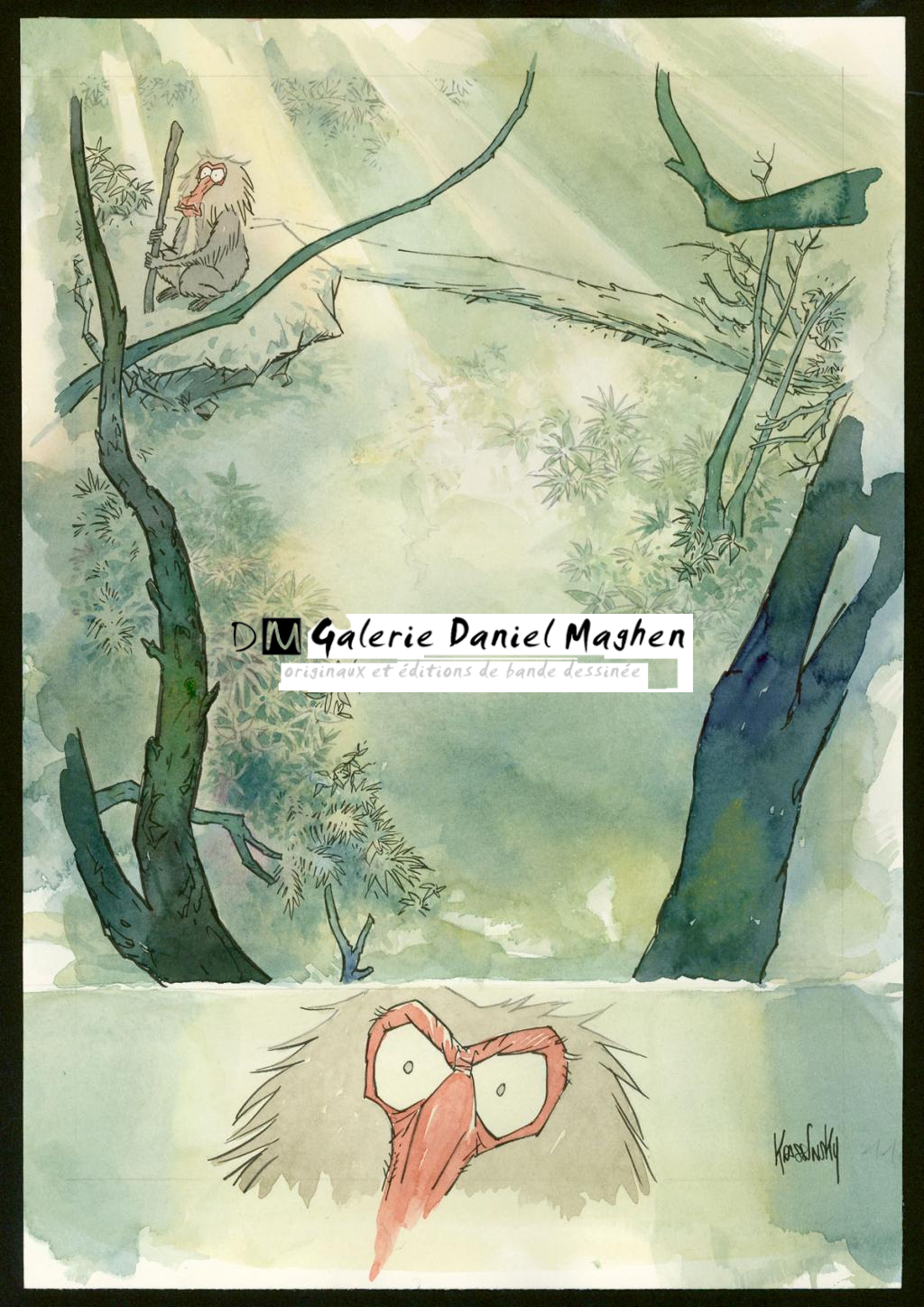 Planche originale - Jean-Paul Krassinsky - Aquarelle et encre de Chine - 3896