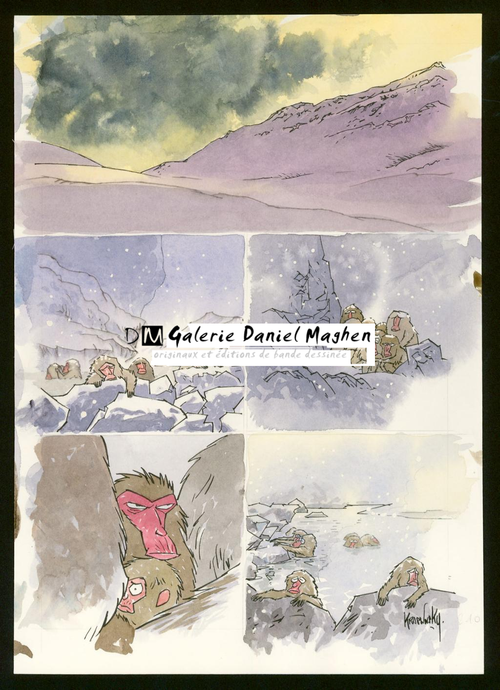 Planche originale - Jean-Paul Krassinsky - Aquarelle et encre de Chine - 3897