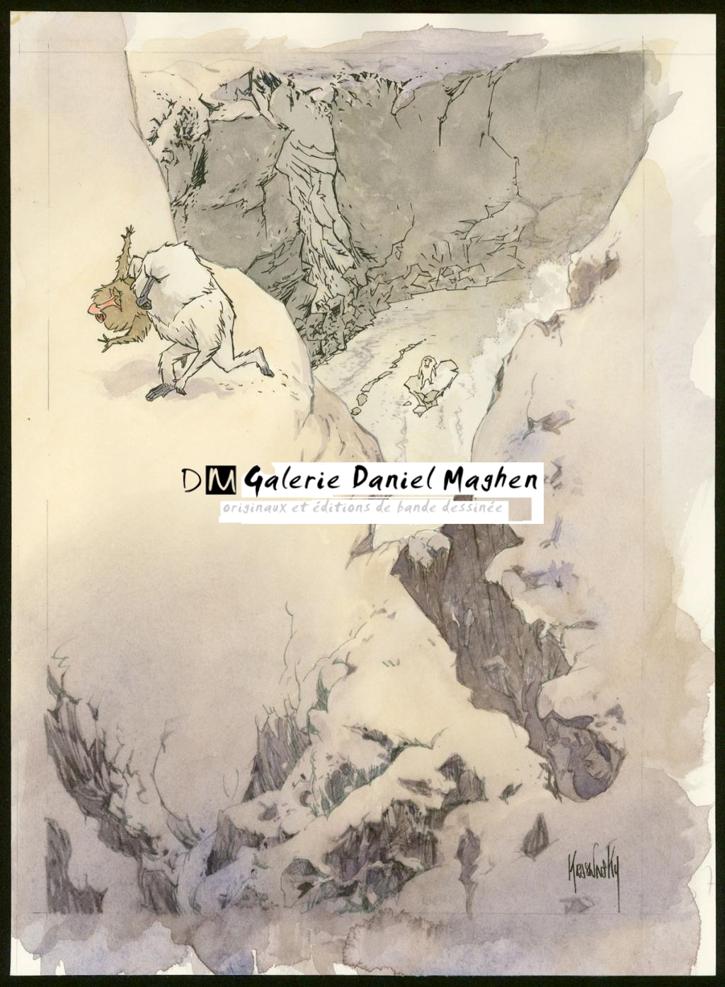 Planche originale - Jean-Paul Krassinsky - Aquarelle et encre de Chine - 4112