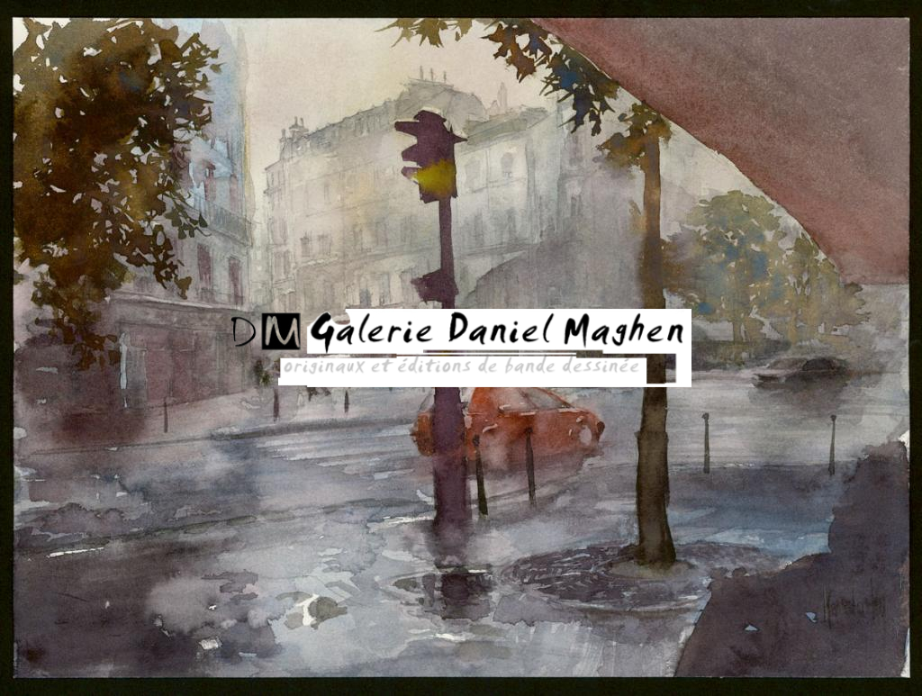 Aquarelle - Paris - Avenue Ledru-Rollin - Jean-Paul Krassinsky - Aquarelle sur papier - 4114