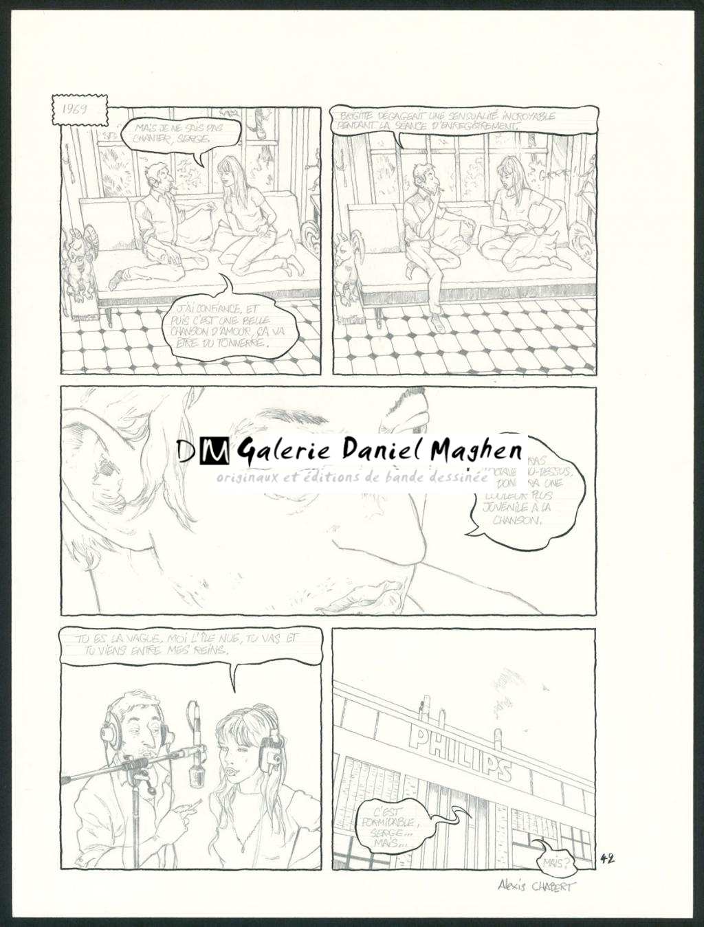 planche originale n°42 - Alexis Chabert - Encre de Chine et crayon sur papier - 3722