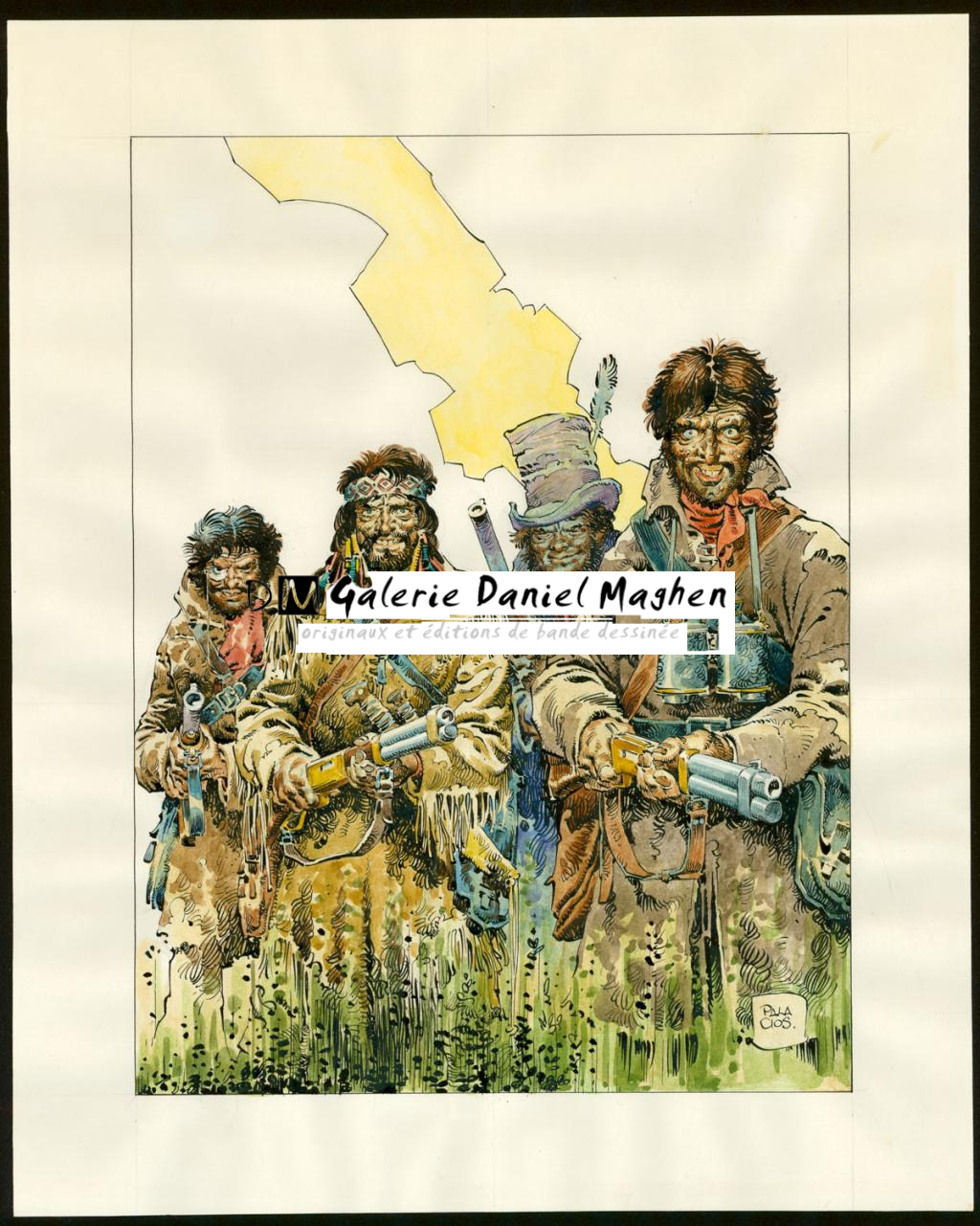 Couverture originale - Antonio Hernandez Palacios - Encre de Chine et encre de couleur sur papier - 5595