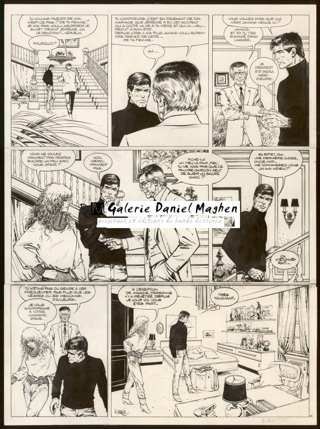 Planche originale n°21 - William Vance - Encre de Chine sur papier - 5596