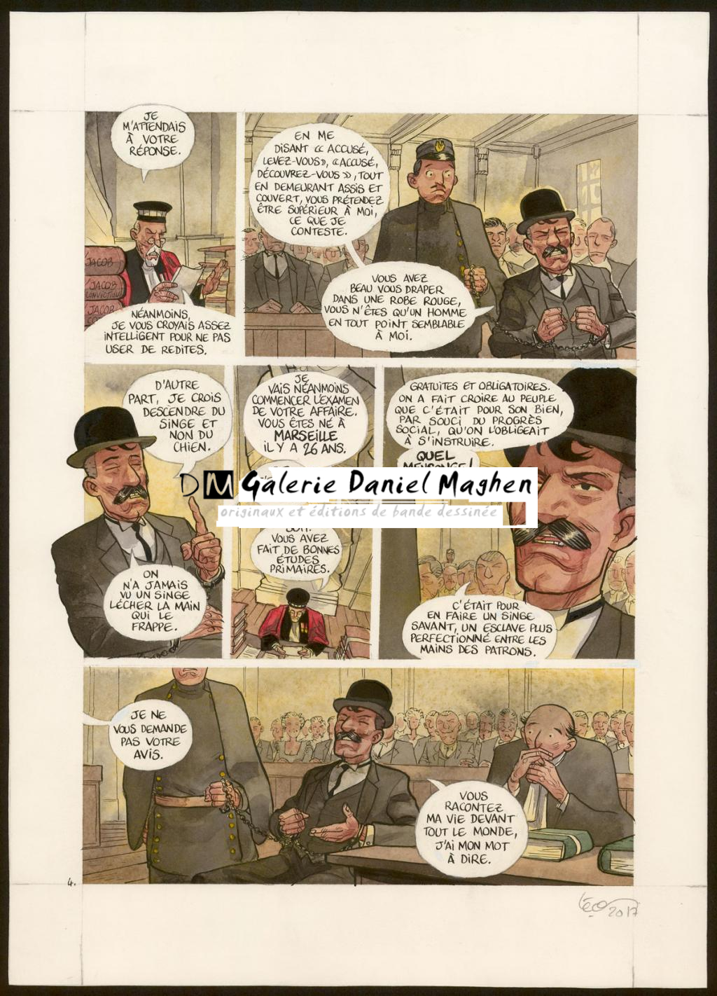 Planche originale - Leonard Chemineau - Aquarelle et encre de Chine sur papier - 3922