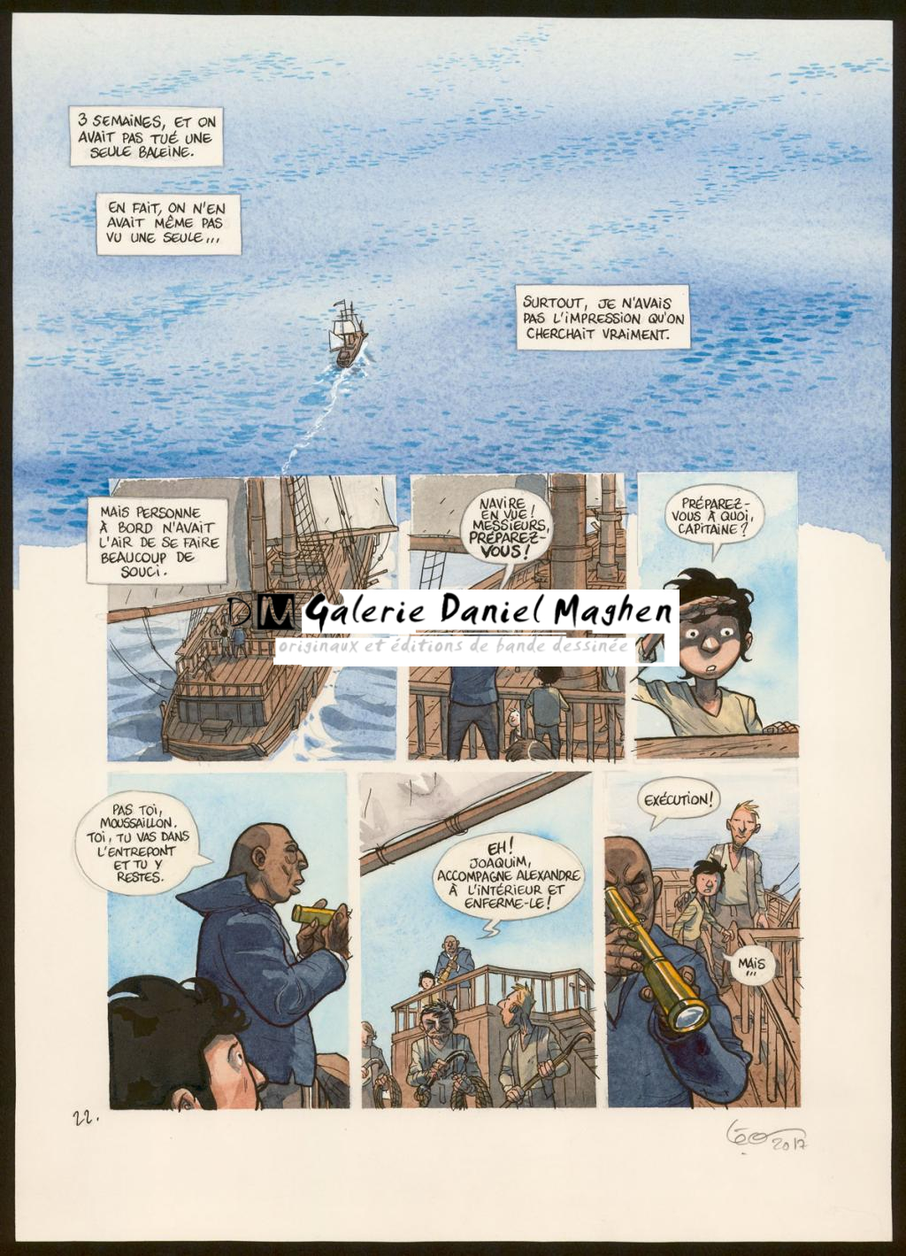 Planche originale - Leonard Chemineau - Aquarelle et encre de Chine sur papier - 3923