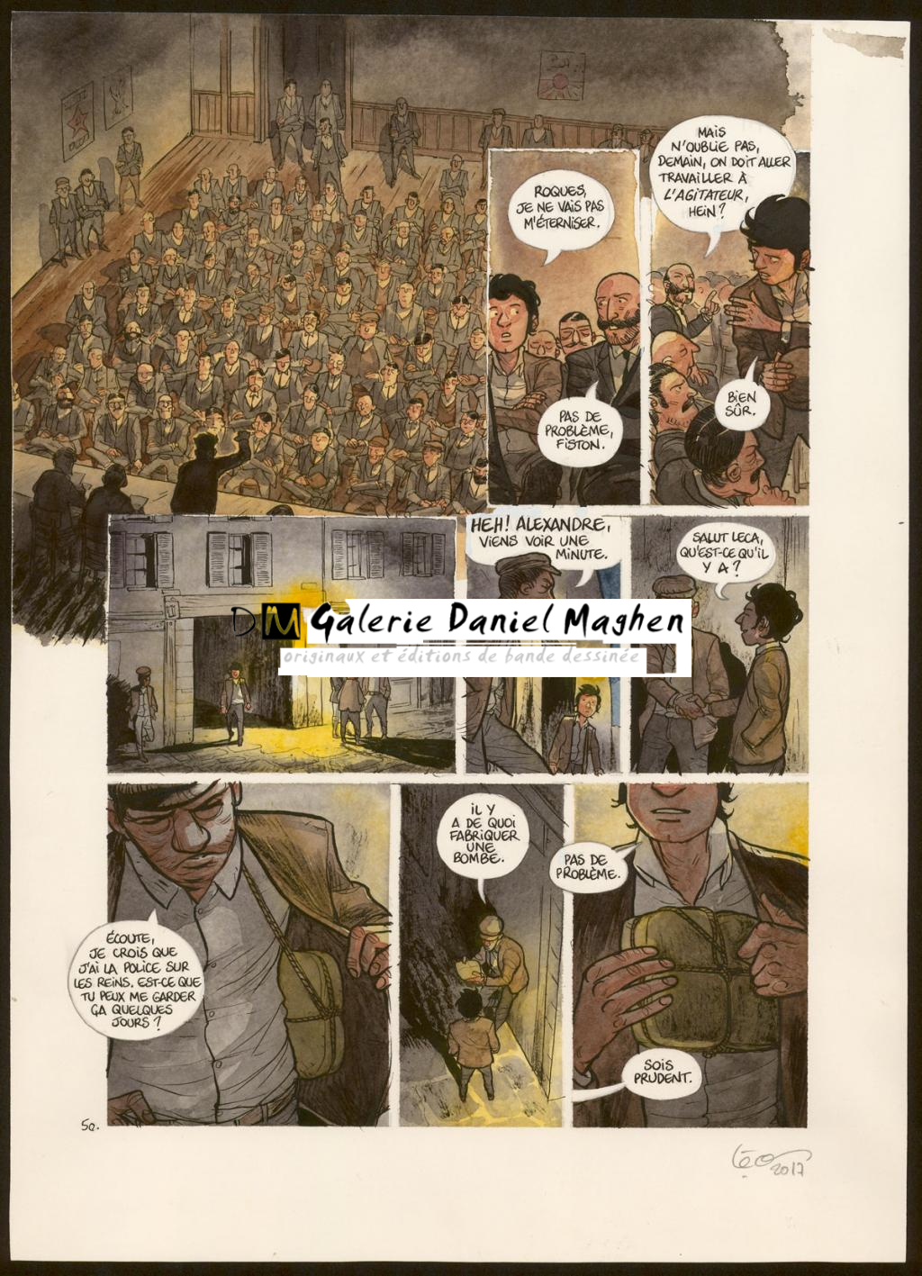 Planche originale - Leonard Chemineau - Aquarelle et encre de Chine sur papier - 3925