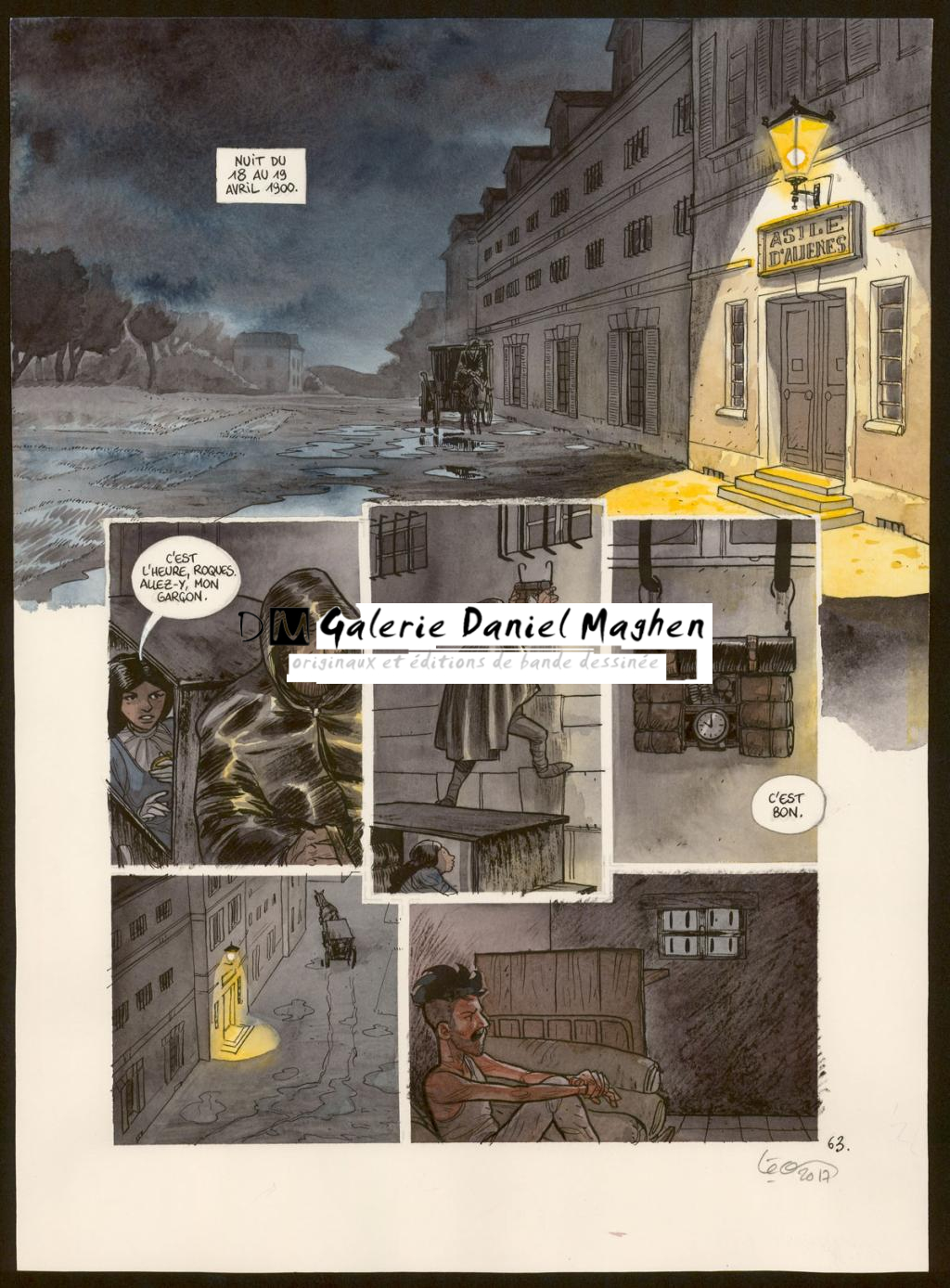 Planche originale - Leonard Chemineau - Aquarelle et encre de Chine sur papier - 3927