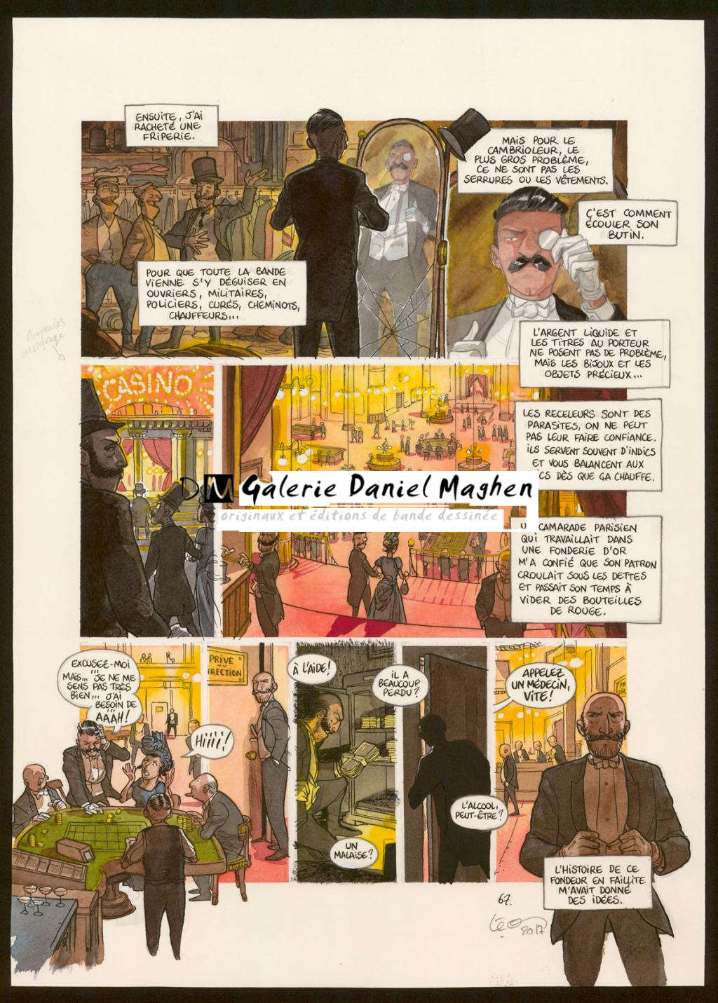 Planche originale - Leonard Chemineau - Aquarelle et encre de Chine sur papier - 3929