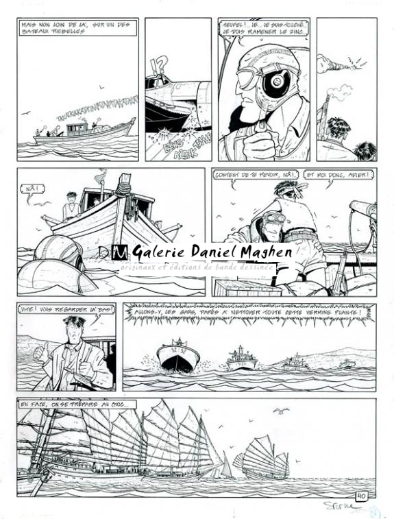 Planche originale - René Sterne - Encre de Chine sur papier - 3735