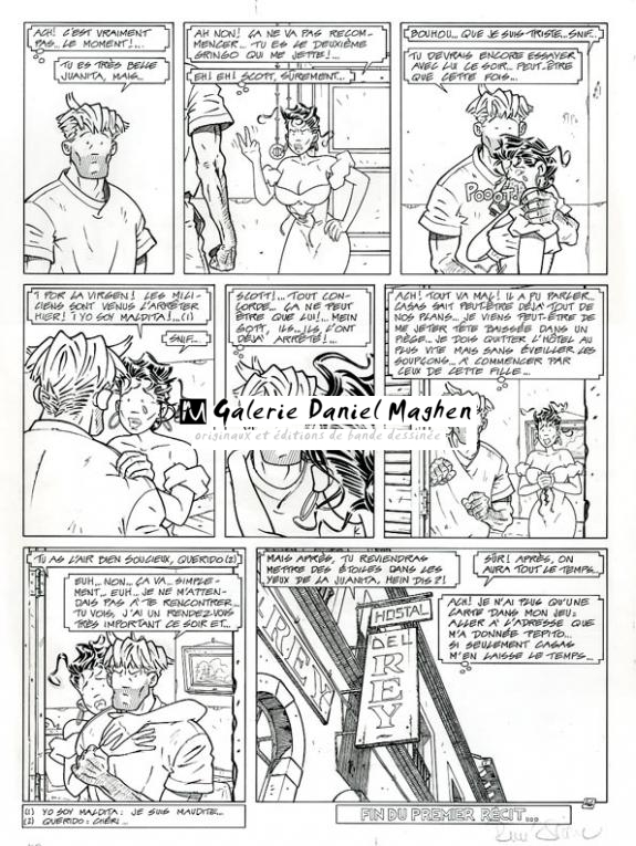 Planche originale - René Sterne - Encre de Chine sur papier - 3743