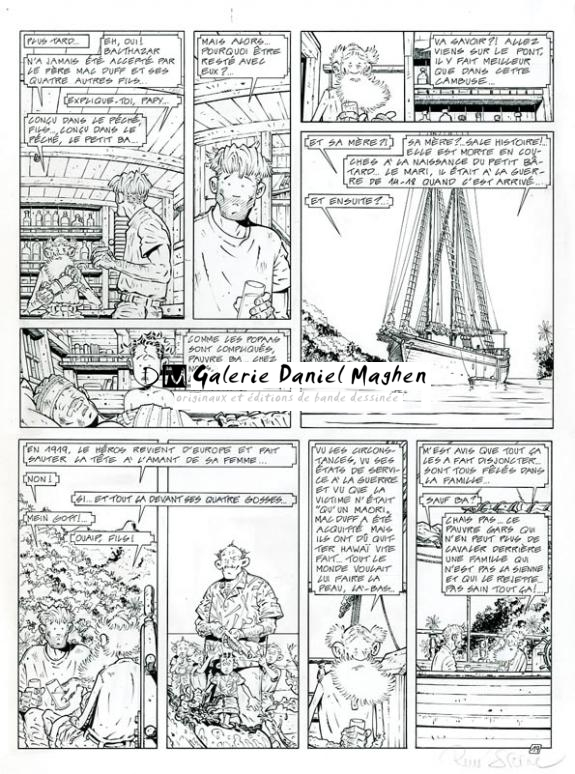 Planche originale - René Sterne - Encre de Chine sur papier - 3745