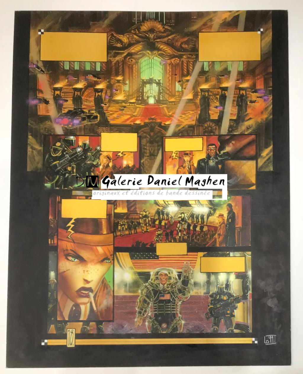 Planche originale - Olivier Ledroit - Encre de Chine et encre de couleur sur papier - 4126