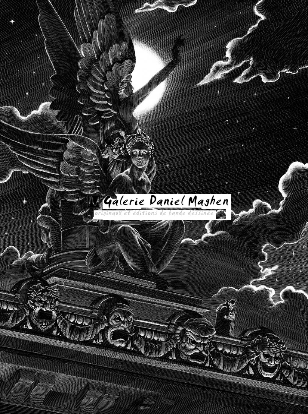 Illustration intitulée Le Fantôme de l'opéra - Nicolas Delort - Carte à gratter - 3915