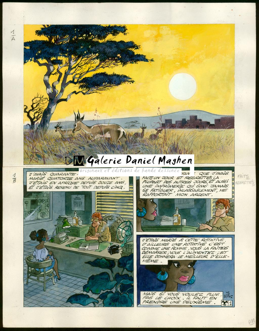 Planche originale n°1 - Will - Aquarelle et encre de Chine sur papier - 3781