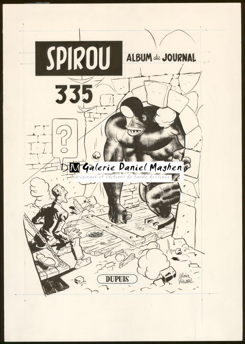 Illustration originale pour la couverture du tirage de luxe - Olivier Schwartz - Encre de Chine et crayon bleu sur papier - 6153