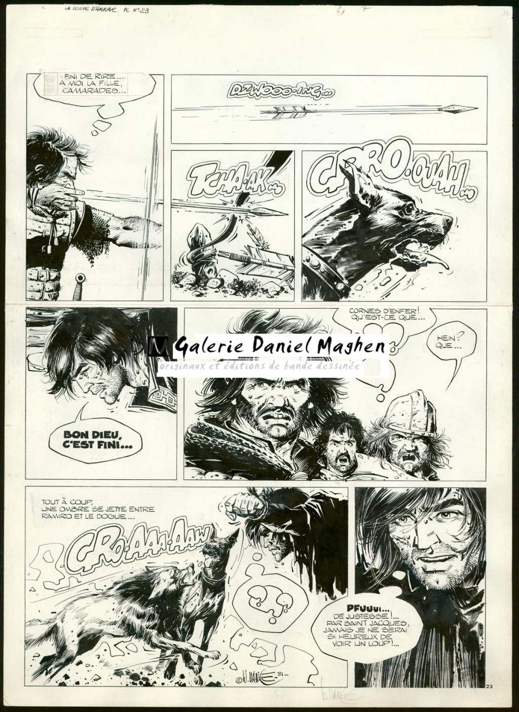 Planche originale n°23 - William Vance - Encre de Chine sur papier - 4415