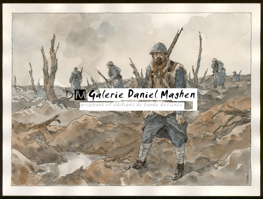 illustration originale réalisée pour la Philharmonie de Paris ( " jeux de guerre, jeux de vilains " ) - Maël - Encre de couleur et encre de Chine sur papier - 5215