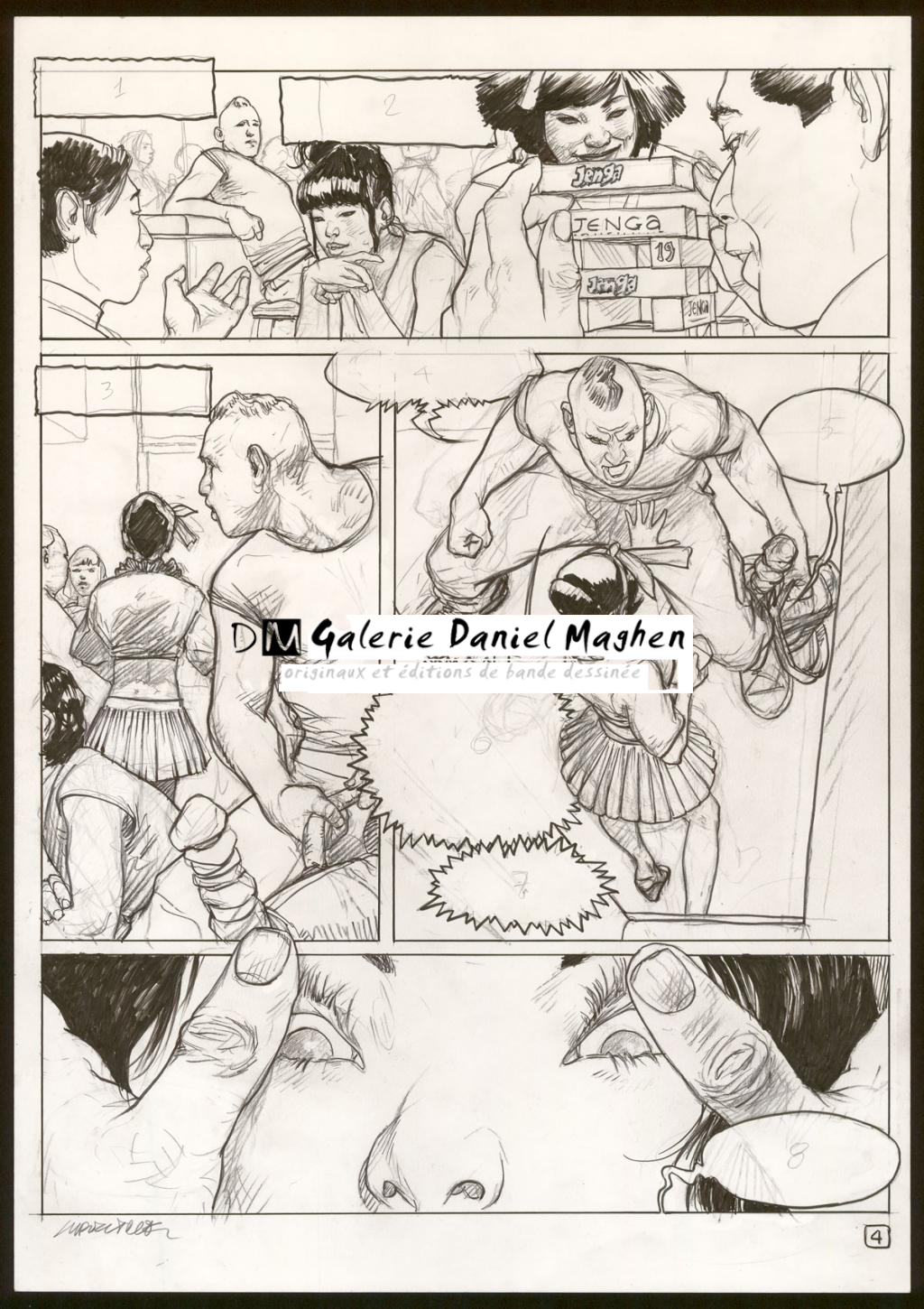 planche originale de bd sur un scénario de JD Morvan - Tanino Liberatore - Mine de plomb sur papier - 3850