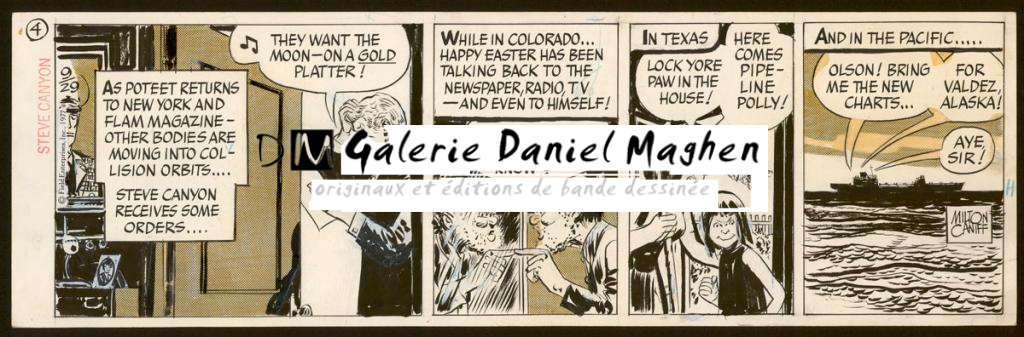 Strip original - Milton Caniff - Encre de Chine sur papier - 3853