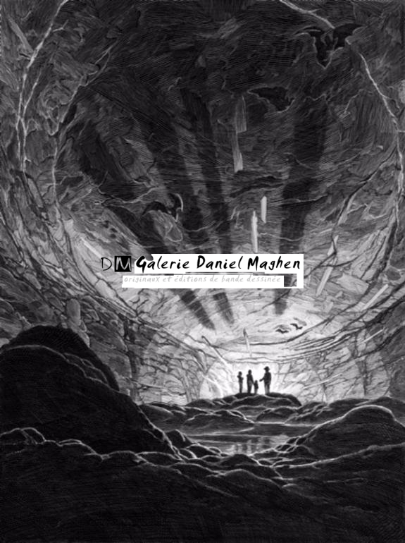 Illustration intitulée Mammouth cave - Nicolas Delort - Carte à gratter - 3917