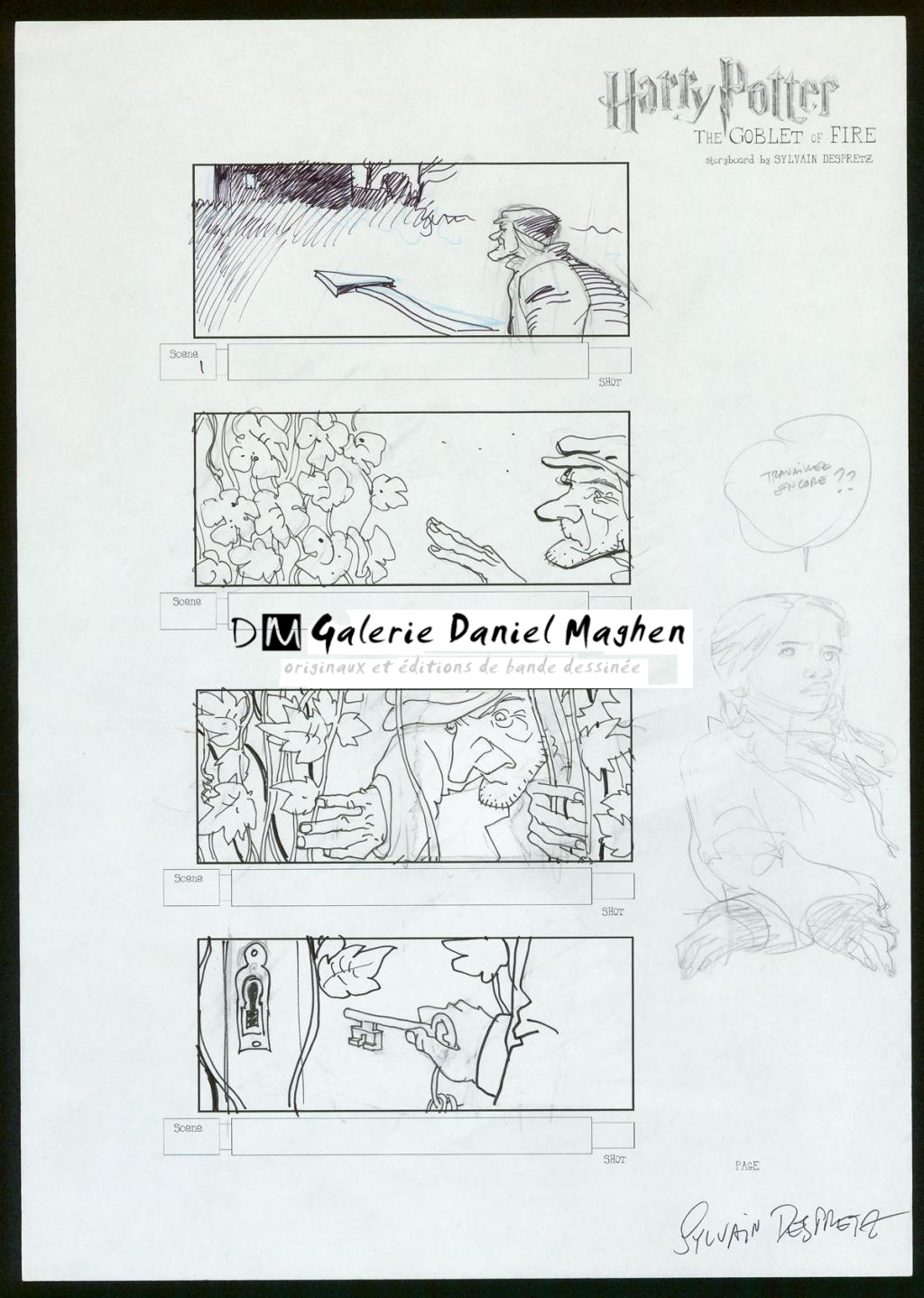 Concept art pour le film  Harry Potter " The Goblet of Fire " - Sylvain Despretz - Technique mixte sur papier - 3956