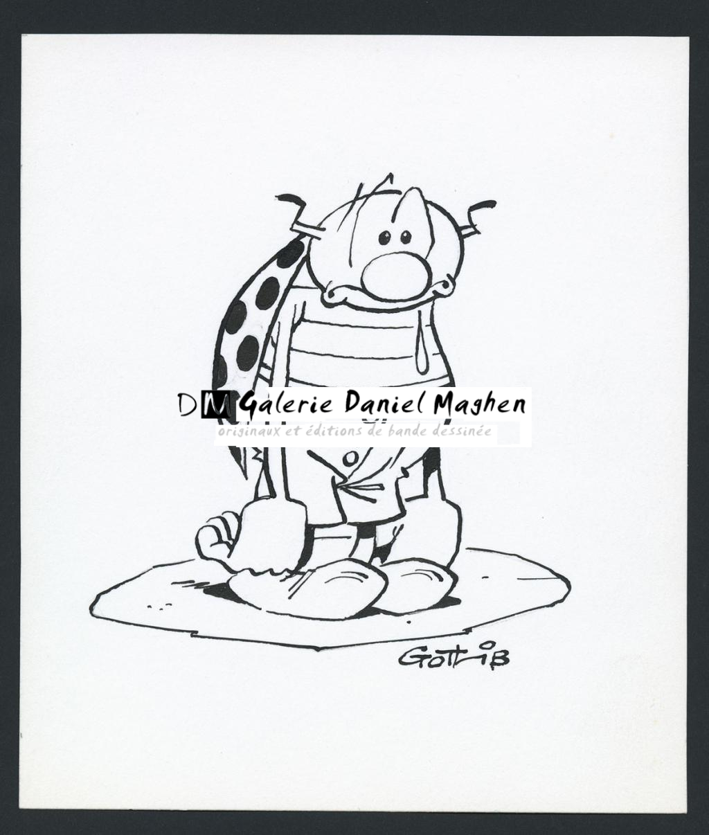 Coccinelle "Grosse fatigue - Marcel Gotlib - Encre de Chine - 5216
