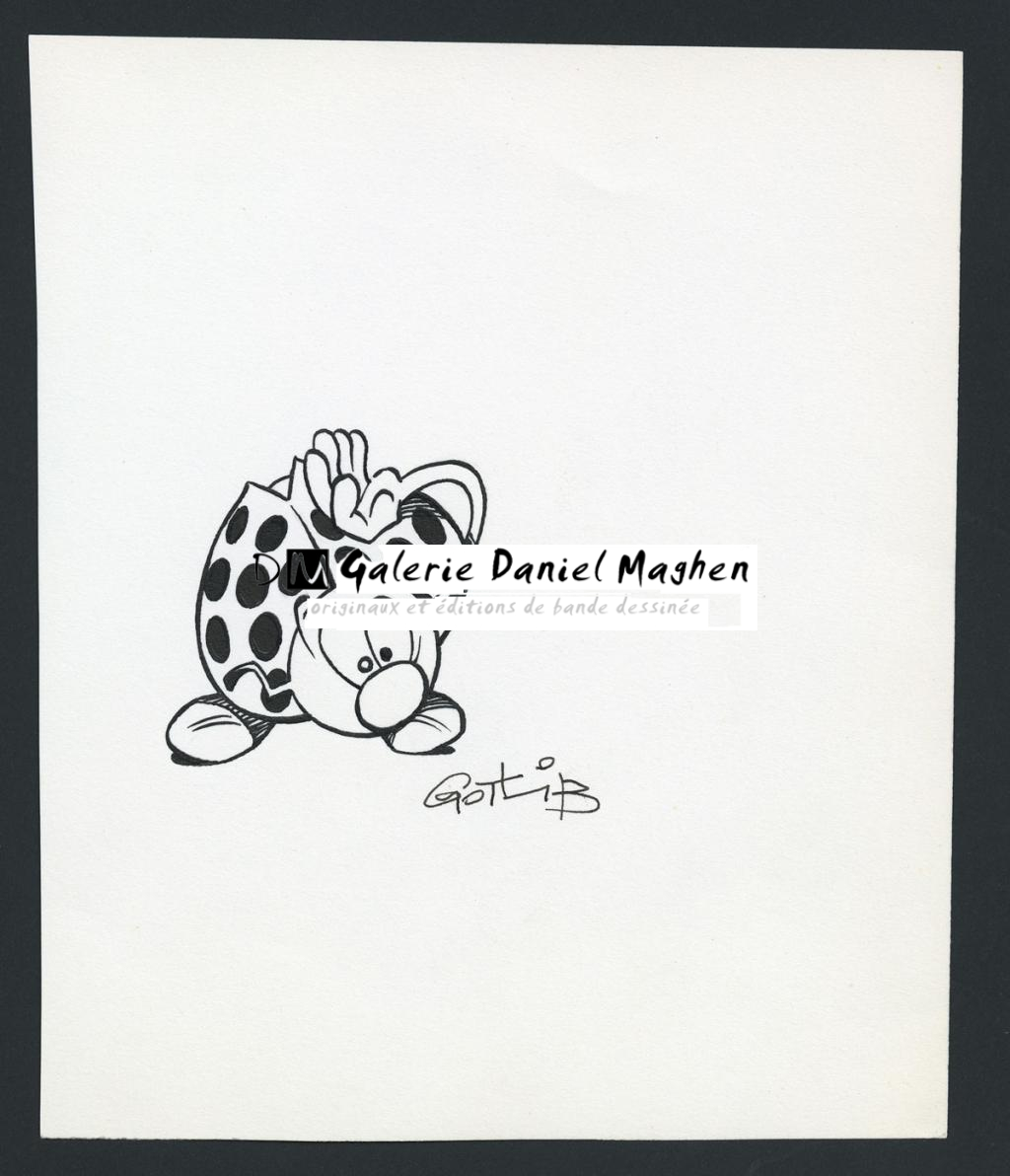 Coccinelle "Signature - Marcel Gotlib - Encre de Chine - 5788