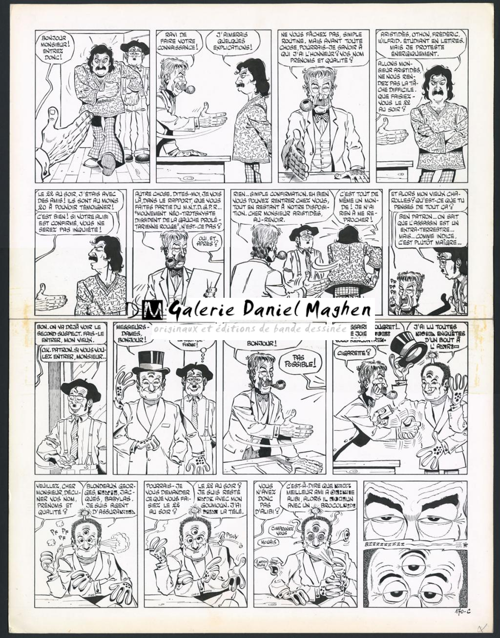 Planche originale n°3 pour l'histoire complète L'assassin vient du Cosmos en 4 pages - Marcel Gotlib - Encre de Chine sur papier - 5886