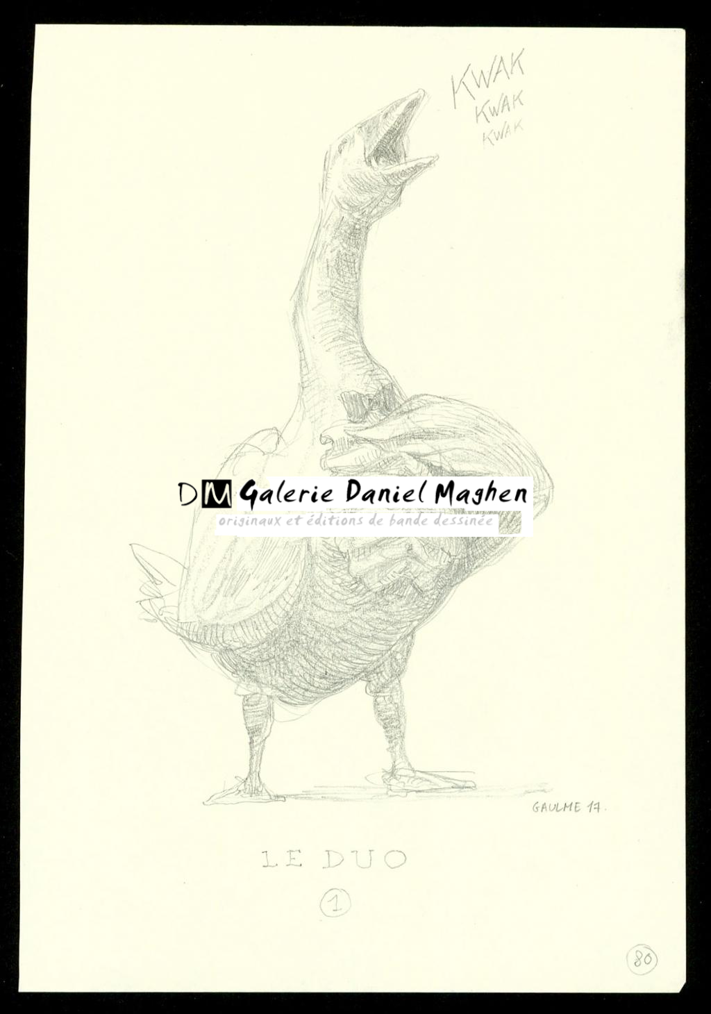 Crayonné original : le Duo - Armel Gaulme - Mine de plomb sur papier - 3939