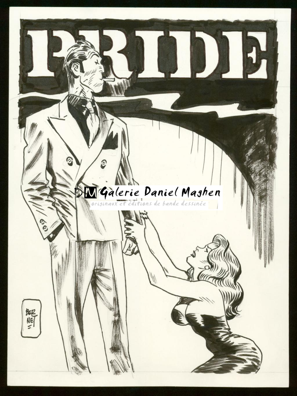 Illustration originale - Jordi Bernet - Encre de Chine et mine de plomb sur papier - 3965