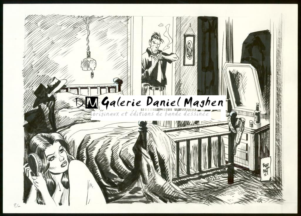 Illustration originale - Jordi Bernet - Encre de Chine et mine de plomb sur papier - 3969