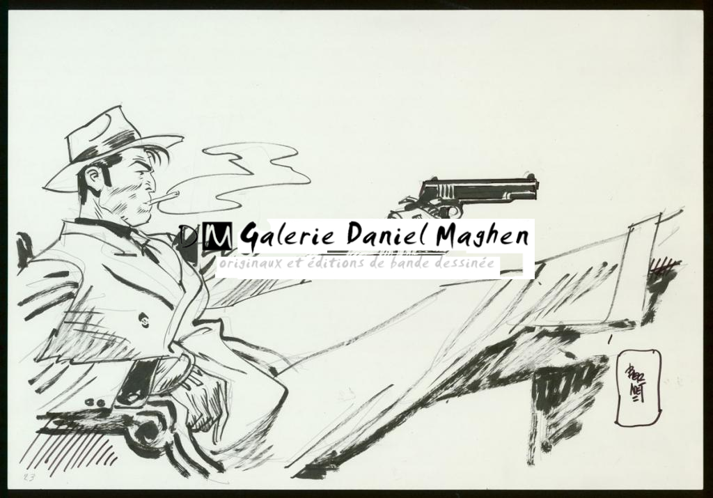 Illustration originale - Jordi Bernet - Encre de Chine et mine de plomb sur papier - 3971