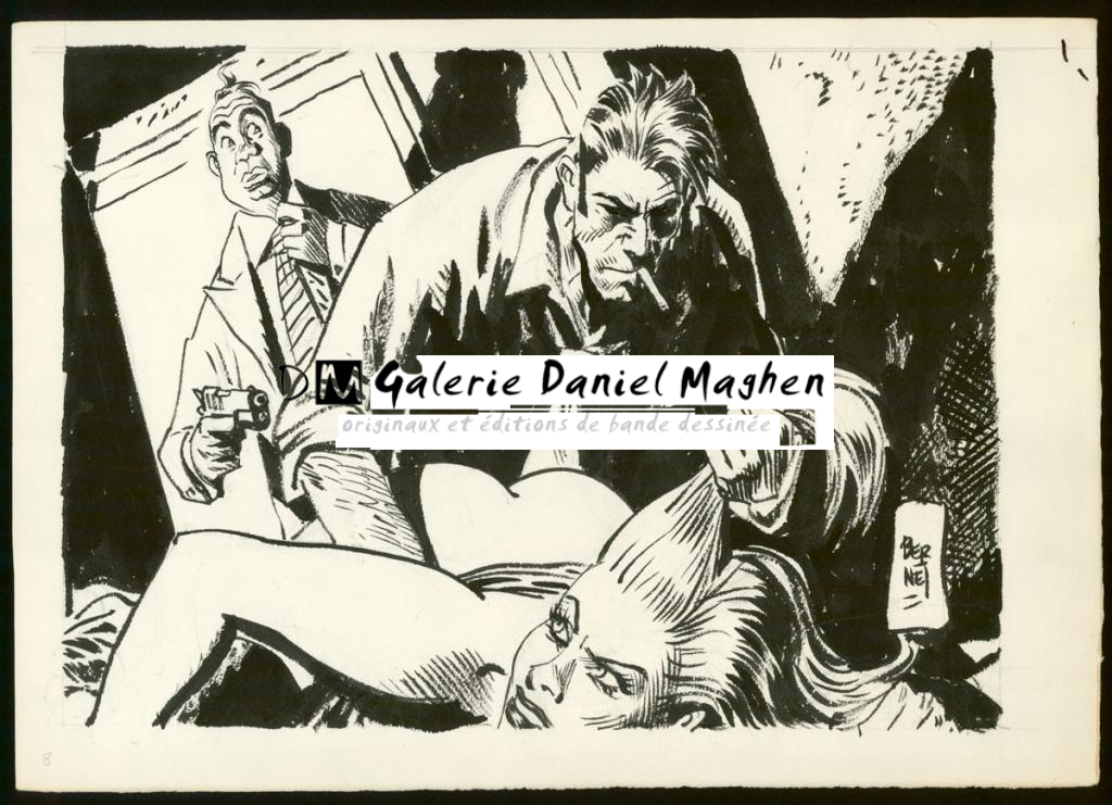 Illustration originale - Jordi Bernet - Encre de Chine et mine de plomb sur papier - 3973