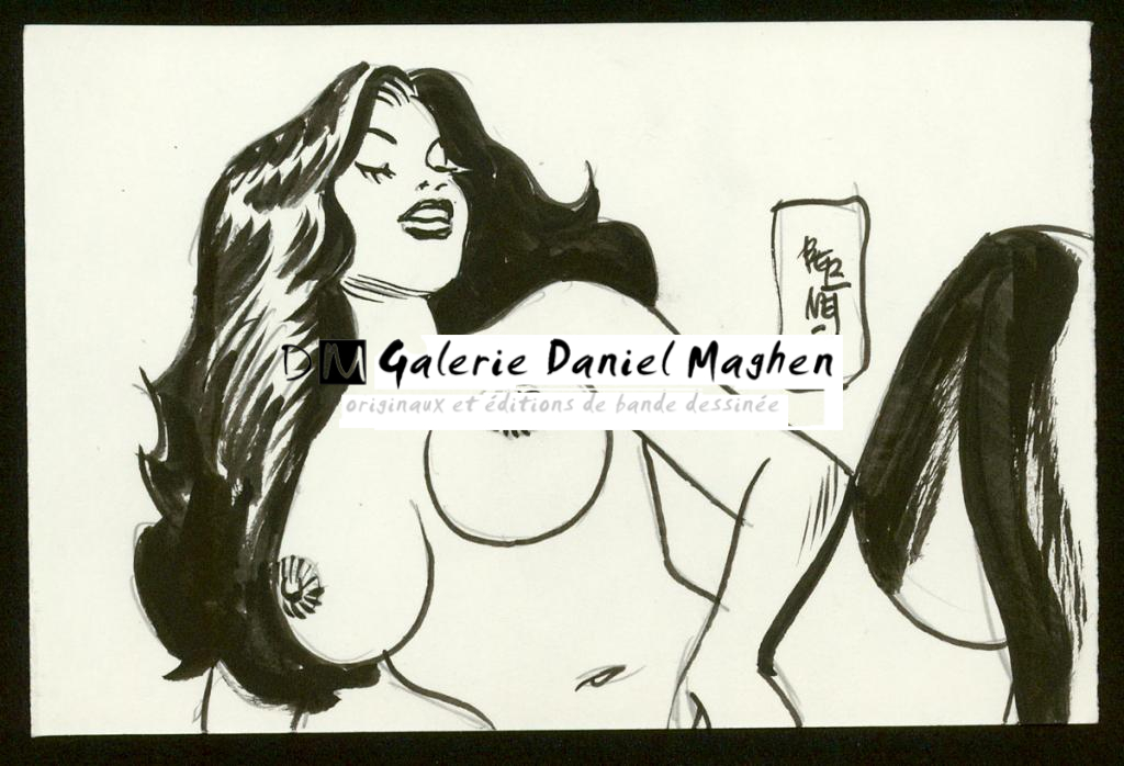 Illustration originale - Jordi Bernet - Encre de Chine et mine de plomb sur papier - 3979