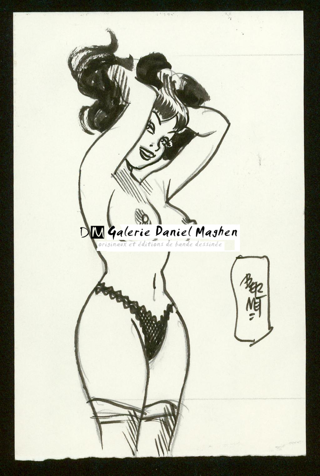 Illustration originale - Jordi Bernet - Encre de Chine et mine de plomb sur papier - 3981