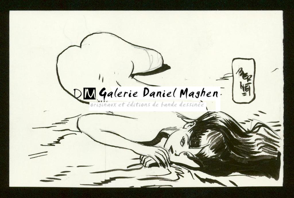 Illustration originale - Jordi Bernet - Encre de Chine et mine de plomb sur papier - 3985