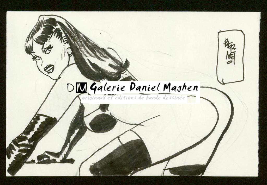 Illustration originale - Jordi Bernet - Encre de Chine et mine de plomb sur papier - 5560